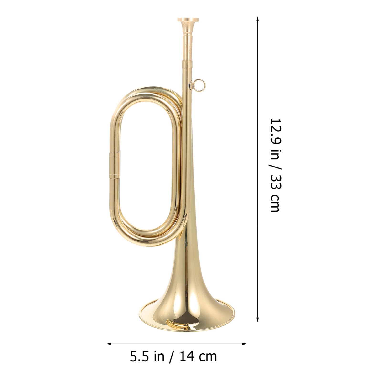 VANZACK Trumpet Bugle for Beginners Copper Bugle with Exquisite Workmanship for School Bands and Parades Easy to Play for Music Instrument Enthusiasts