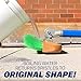 MARSHALLTOWN Wood Backed Concrete and Masonry Broom, Green Nylon, Made in The USA, 6561