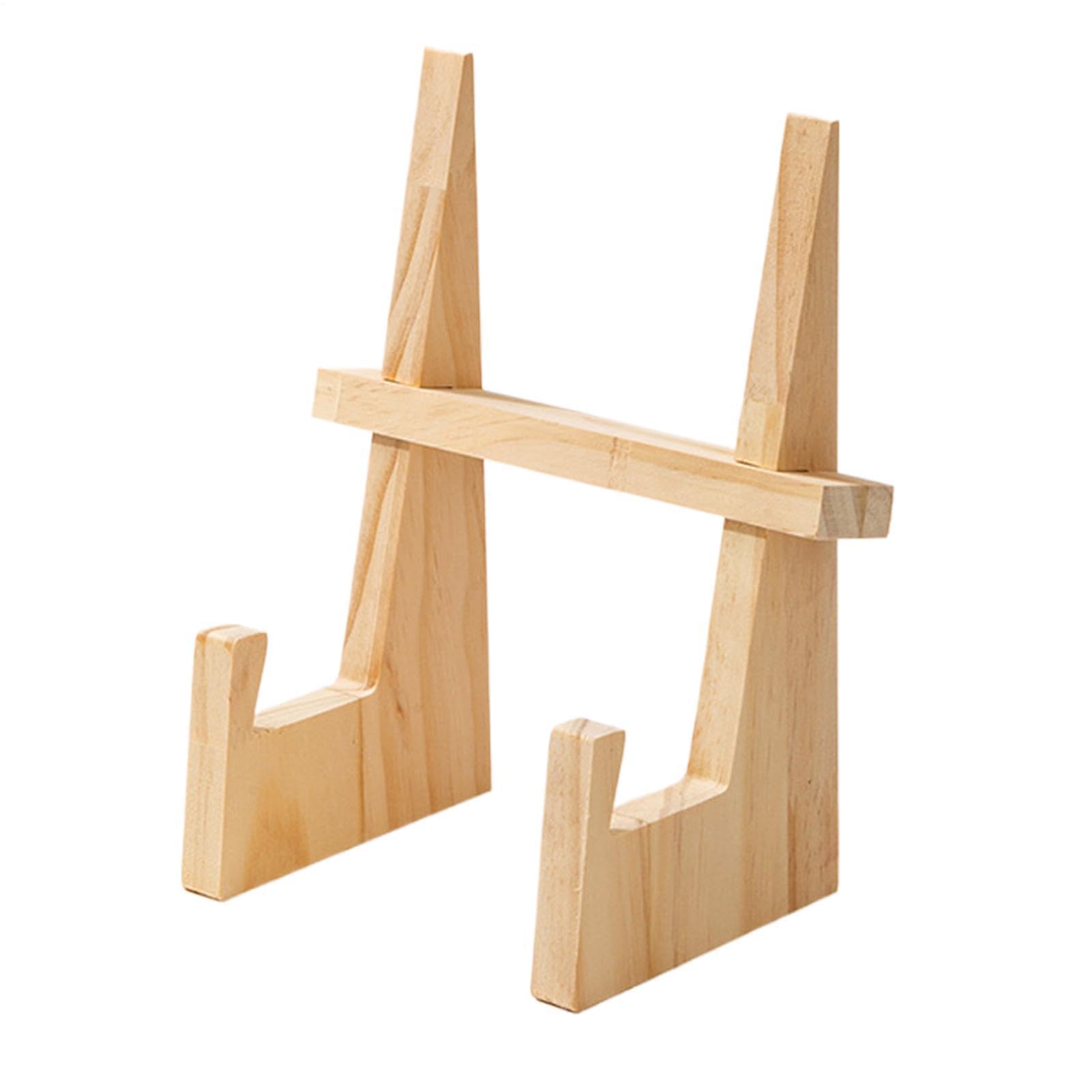 Présentoir à assiettes en bois noble pliable pour décoration raffinée