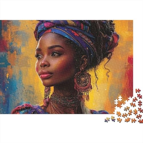 Rompecabezas de mujeres africanas 1000 piezas puzle de perfil de mujer africana para adultos