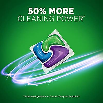 Cascade Platinum Dishwasher Pods, Dishwasher Detergent, Actionpacs, Fresh, 62 Count
