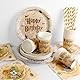 DANXIAN Wizard Geburtstags Deko, Magischer Wizard Partygeschirr Set, Wizard Pappteller Kindergeburtstag, Happy Birthday Deko Partyzubehör Pappteller für Geburtstagsdeko Junge Mädchen Partys 20 Gäste