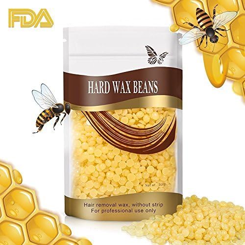 Hard Wax Beans, Hair Removal Hard Body Waxing Beans Painless Waxing, Natural Wax Beads for Women Men Home Waxing Best for Bikini Arms, Legs, Armpit, 300g/10 oz(Yellow)