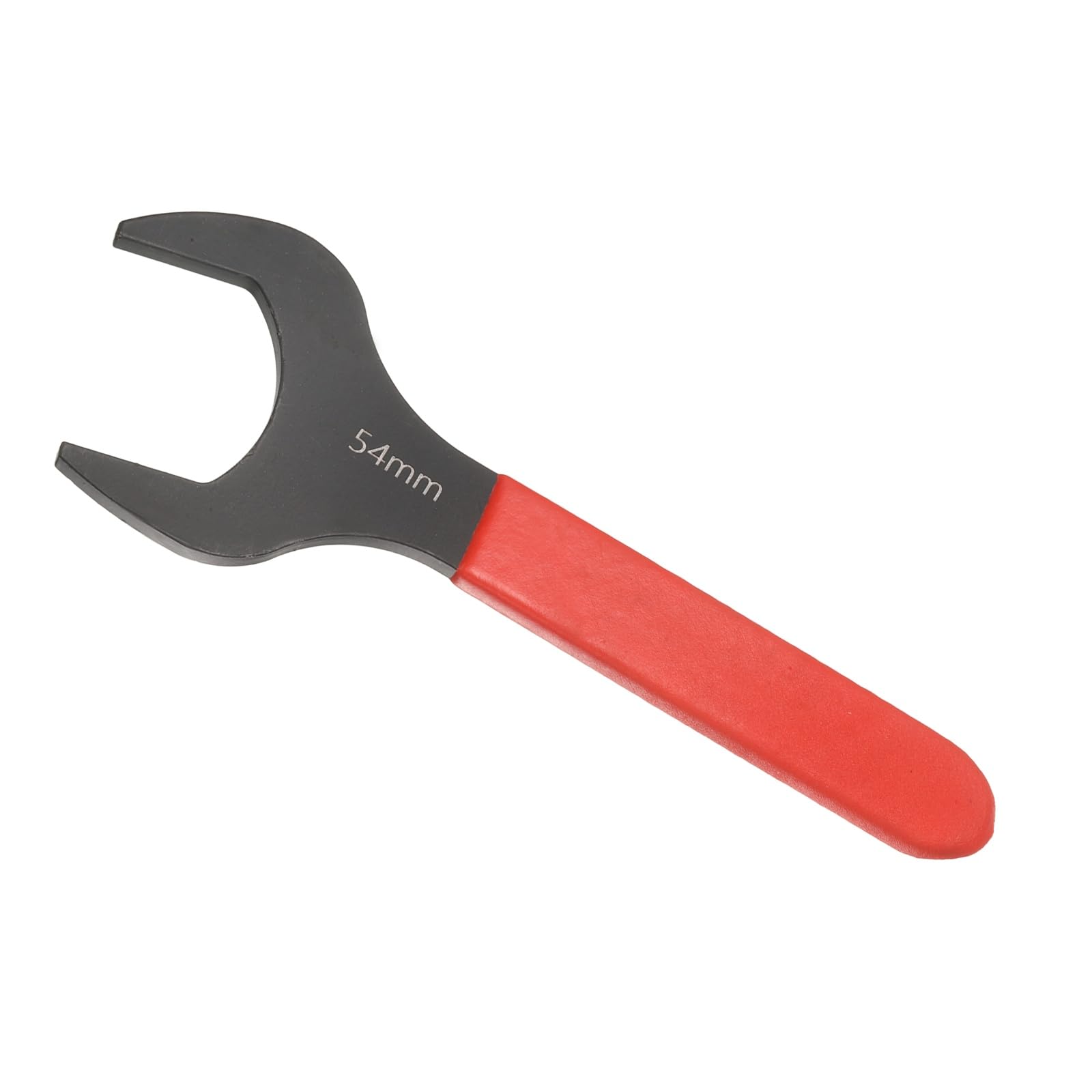Awclub 54mm Open End Wrench, 15 Degree Offset Thin U-Shaped Spanner with Red Shank, Black Finish for Automotive Repair & Furniture Assembly