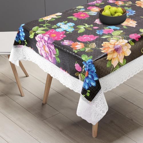 Image of Dakshya Industries PVC Waterproof Center Table Cover 40 x 60 Inch | Rectangle Coffee Table Cover | Spill Proof Oil Resistant Dustproof Heat Resistant Wipe Clean