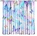Dream Butterfly Curtain,Purple Ink Painting Butterfly,Kids Girl Bedroom Living Room Decorative Curtain,Purple 42x45 Inch