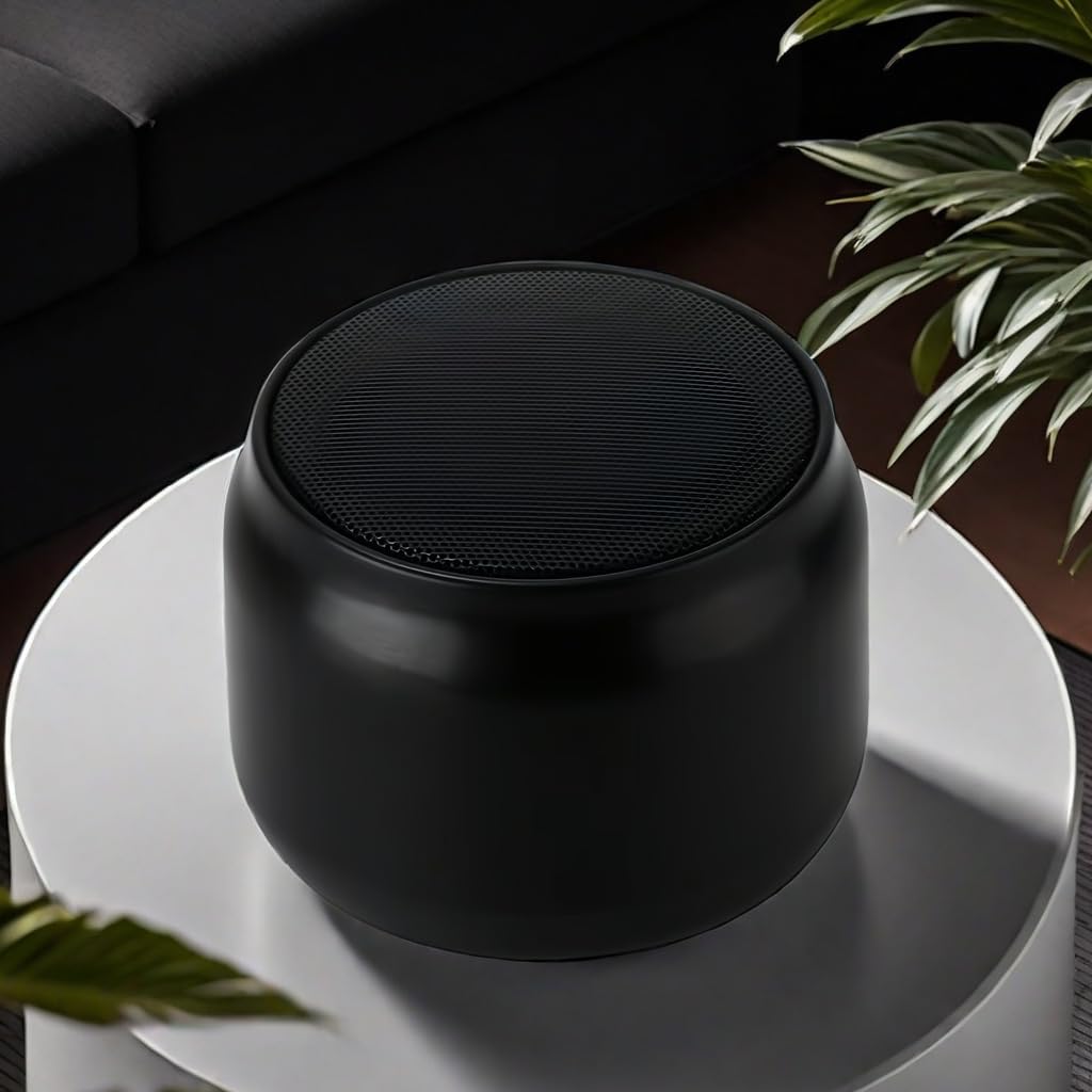 Portable Bluetooth Speaker Black Compact Design Wireless Audio Device