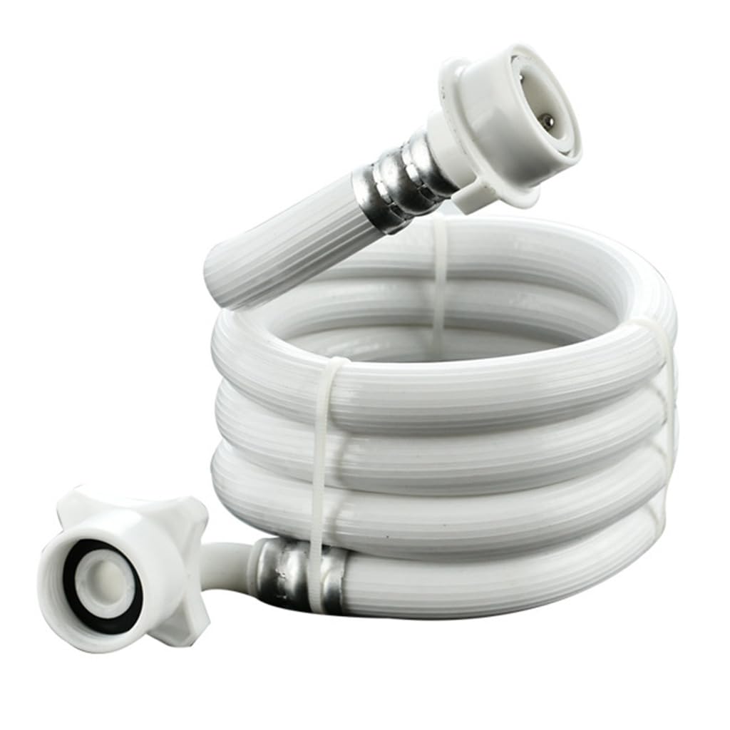 Tfaoys 5 Meters Flexible Washer Pipe For Washing Machine Water Inlet Hose White Long Washer Pipe Length / 5M / 1M / 1.5M / For 3M / 2 Washing Machine Inlet Hose Extension Long