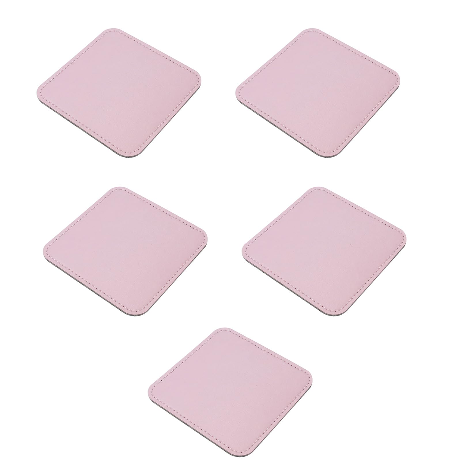 NVOQILIN Contemporary Square Drink Coasters Water Absorbent Nonslip Cup Mat for Home Decoration PU Leather Ride