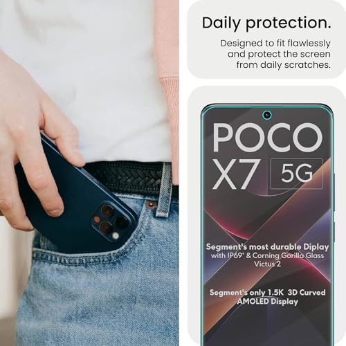 Image of ArmourPro Matte Screen Protector for Poco X7, Premium Ultra Thin TPU Front Membrane Guard, Anti-Glare, Bubble-Free, Edge to Edge Coverage, Fingerprint Friendly | 1 Pack