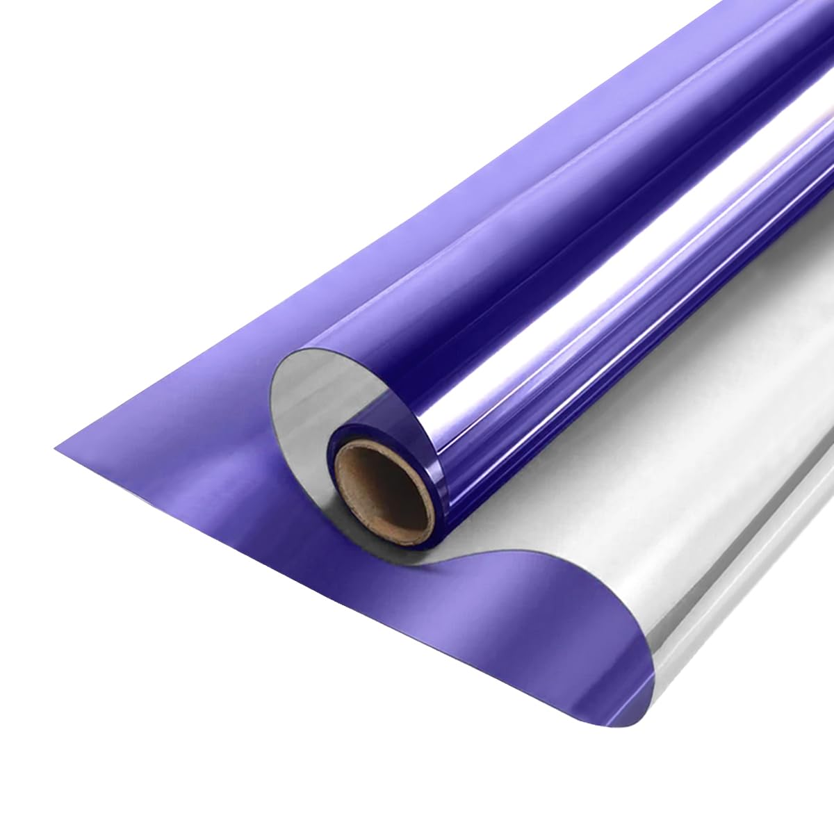 MOCNT Window Tint Film One Way Mirror Film Reflective Glass Tint Privacy Film Heat Insulation Sun Block Sticker Solar Protection Glass Film Purple Silver 40cmX200cm