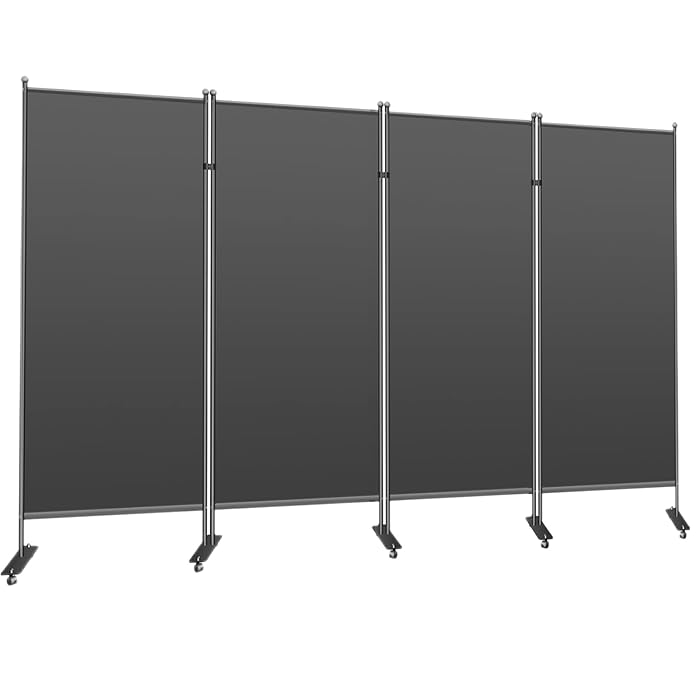 Buy Jhanw 4 Panel Room Divider 136" Wx71 H, Folding Room Partition on