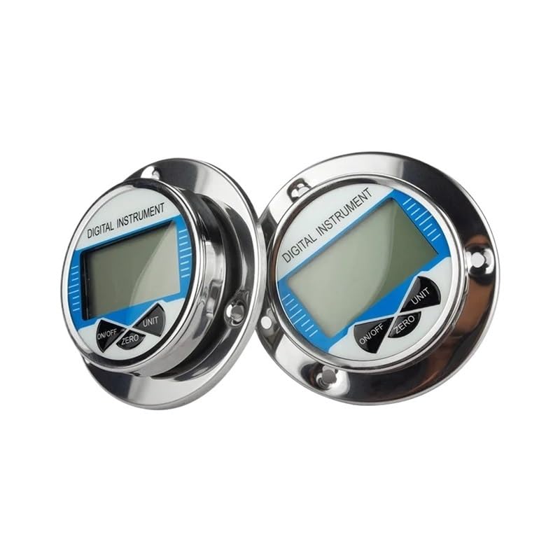 Axial 60mm LCD Stainless Steel Hydraul Gas/Water/Fuel Digital Manometer 60Mpa Wireless LCD Digital Pressure Gauge Pressure Meter(G1-2,0-1Mpa)