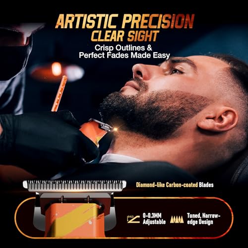 Image of SUPRENT Sandstorm Professional Hair Clippers for Men - High Performance Motor Barber Clippers & Zero Gapped Trimmer Combo, Blue Titanium Blades, Cordless Hair Cutting Kit with Charging Stand