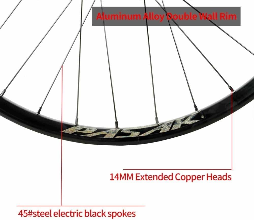 26/27,5/29 Zoll XC/DH Mountainbike-Vorder- und Hinterrad, 15x110/12x148 mm Steckachse Boost Laufradsatz, 1,95–2,8 Zoll Reifen, Doppellagige Felge, 7–12-fach Kassette, Scheibenbremse A-12*148,29in