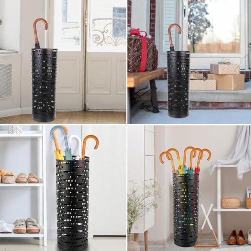 Support pour bâtons de marche et parapluies avec bac étanche