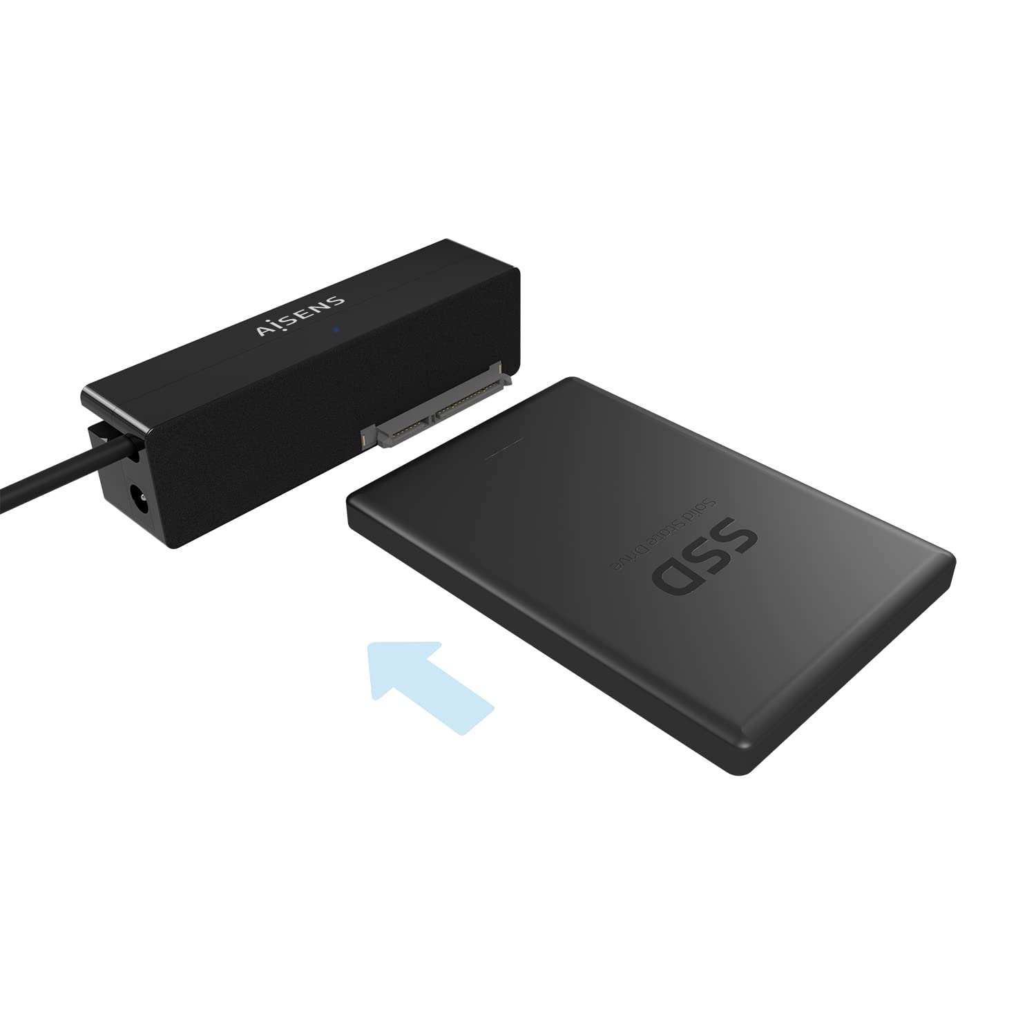 AISENS - ASE-35C02B adapter do dysków twardych 2,5"/3,5" SATA A A USB-C USB USB 3.1 GEN1 Czarny