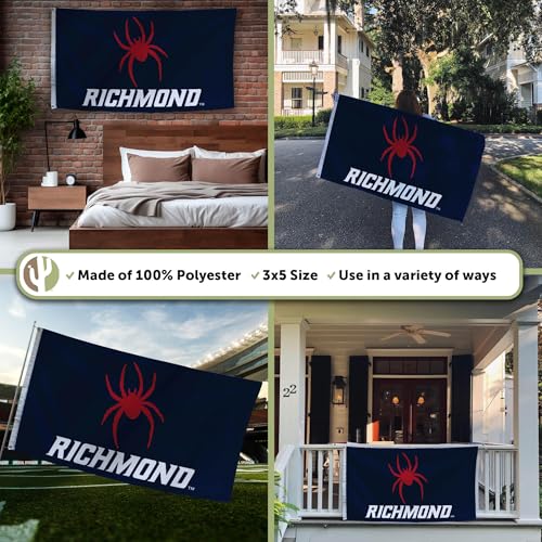 Desert Cactus University of Richmond UR Flag - 3 x 5 Feet Spiders Banner, Indoor/Outdoor Durable Fabric, 100% Polyester Design (Style A)