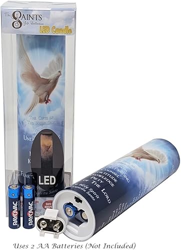 Miniatura 6 de Vela de oración devocional sin llama LED azul del Espíritu Santo