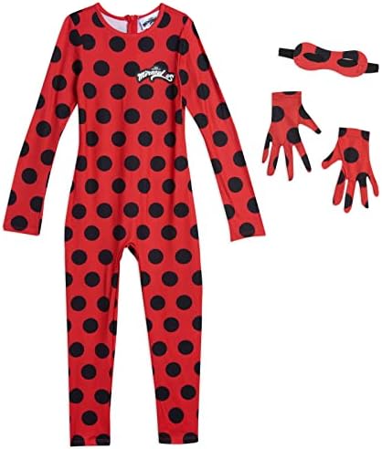 Miraculous Ladybug Girls' Cosplay One Piece Jumpsuit Set Toddler to Big Kid