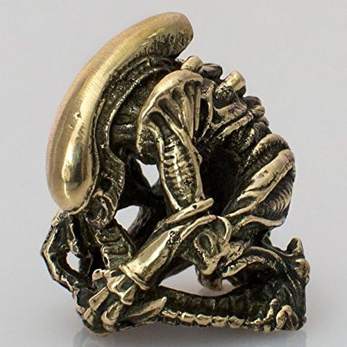 Paracord/Lanyard Bead in Brass for Jig Pro Shop by Russki Designs (Alien Xenomorph (Brass))
