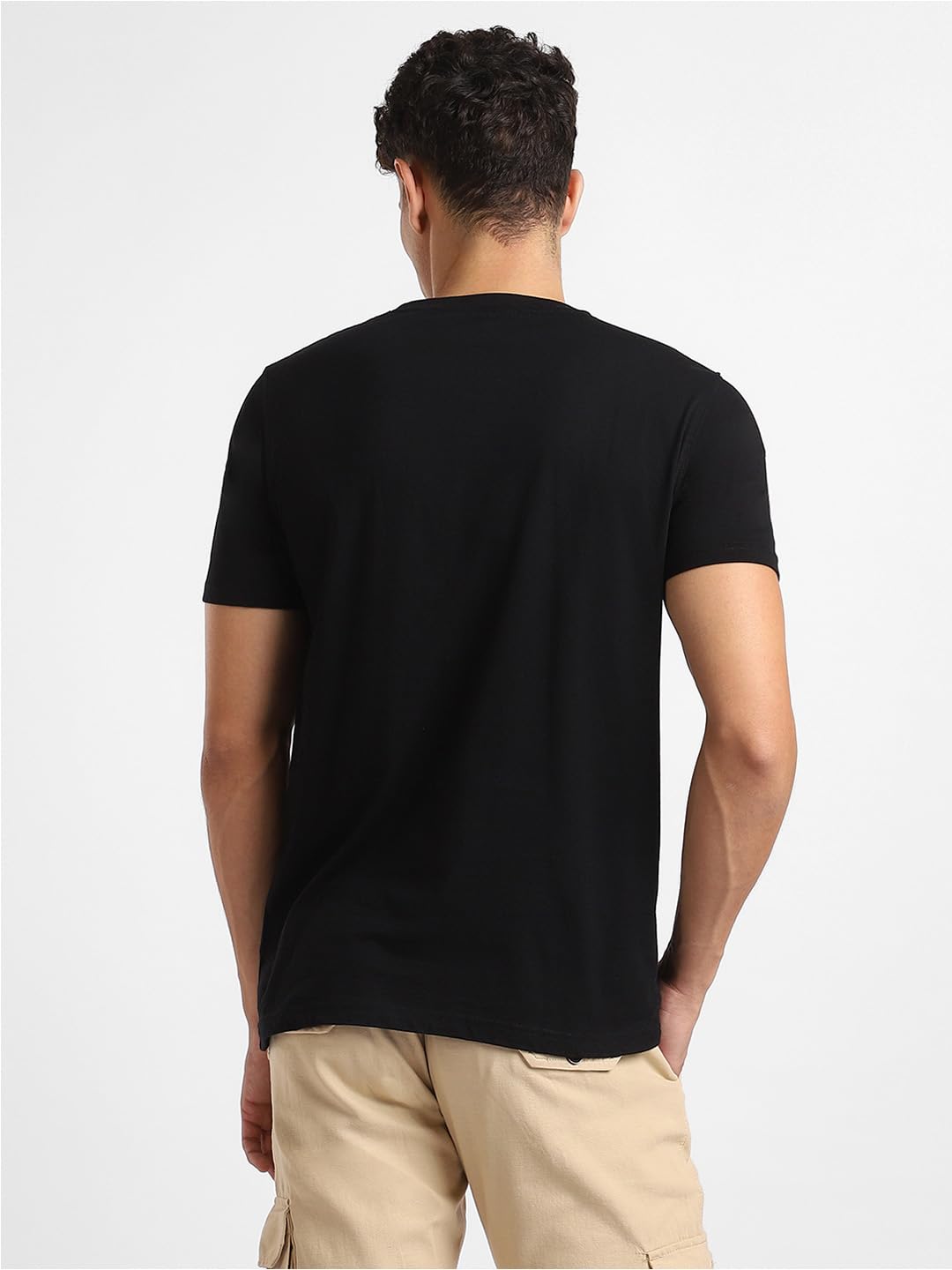 NOBERO Camiseta de algodón con estampado gráfico para hombre, ajuste regular