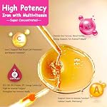 Iron Supplement for Women Men & Kids, Iron Vitamin C, A, B-Complex, Vegan Iron Drops High Potency Liquid Vitamin & Iron Supplements for Anemia, Red Blood Cell, Energy, Blood Builder, Gentle - Image 2