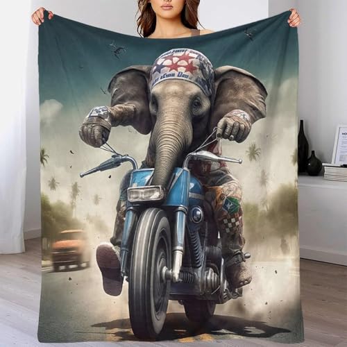 Couverture éléphant 3D en microfibre premium 180x200cm douce - 6