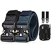 BESTKEE 2 stuks tactische herenriem 1,5 inch high-performance riem, nylon snelsluiting metalen gesp, cadeau met tactische Molle-tas en haak