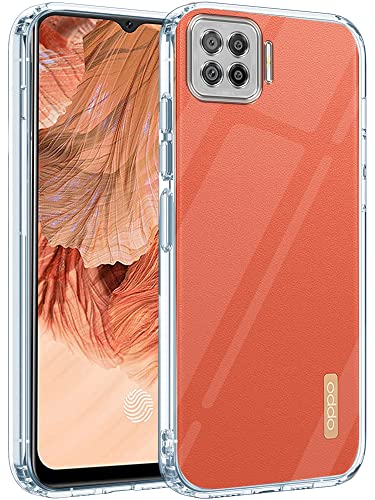 Image of Jkobi Back Cover for Oppo F17 (Silicone Clear Shockproof Case with Camera Protection | Soft and Flexible | Transparent)