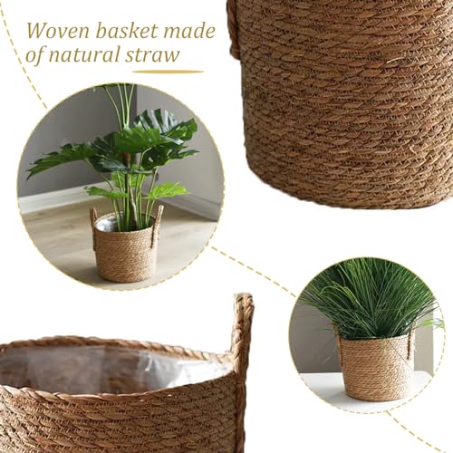 Pots de plante intérieurs étanches avec doublures en plastique intégrées