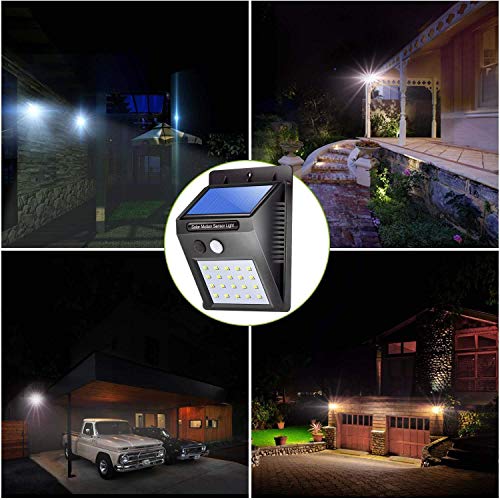 Image of Ocean Mart Plastic Outdoor Weatherproof 20-led Solar Motion Sensor Light for Driveway, Garden, Path and Yard, Multicoloured