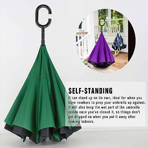Image of SIEPASA Automatic Open Close Compact Travel Umbrella with Wind Vent Umbrella big size Lightweight Windproof Folding for men Women