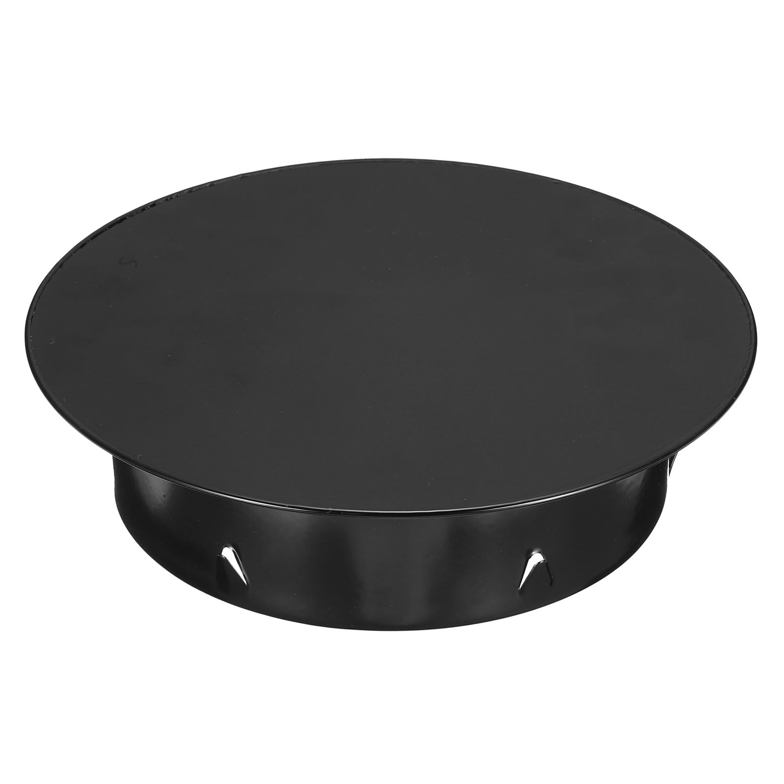Nexarelle Stainless Steel Tee Cap (6.7"/170mm OD, Black) - Round Dryer Vent Cover Dryer Duct Metal End Cap Plug for Indoor and Outdoor Pipe