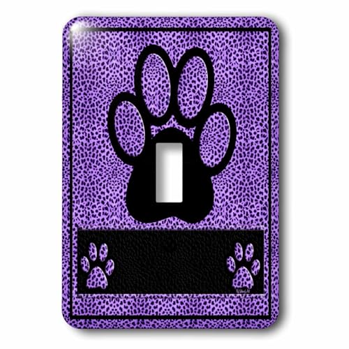 Interrupteur à baïonnette motif léopard violet 3dRose LSP_25906_1 - 2