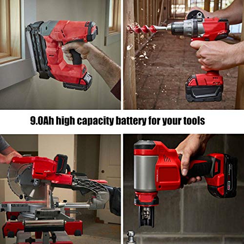 VANON 18v Replace for Milwaukee Tool Battery, 9.0Ah Lithium-ion Battery for Milwaukee m 18b 48-11-1820 48-11-1850 48-11-1860 48-11-1828 48-11-10 Cordless Power Tools