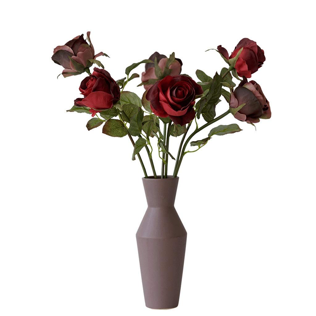 XDLEDMKIZ Realistic Artificial Flower Artificial Flower Artificial Silk Fake Flower Rose Wedding Flower Living Room Room Home Decoration Bouquet Bouquet Silk Fake Flower