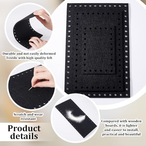 بي اتش باندا هول مجموعة من 6 قطع من قاعدة شنط الكروشيه، 3 احجام، بطانة شنطة مستطيلة، تشكيل اسفل الوسادة، 15/25/30 سم، اكياس كروشيه، تشكيل ارضية مع فتحات لاكياس الكروشيه التي تصنعها بنفسك