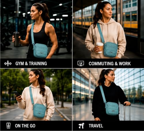 Image of Reebok Womens Crossbody Bags - Lightweight Sling Cell Phone Purse, Quilted Small Crossbody Bags Women