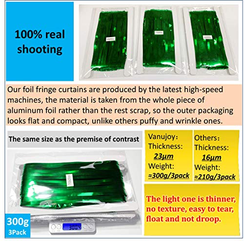 3PC Green Foil Fringe Curtains Party Decorations, Tinsel Backdrop Party Streamers Decorations, Foil Curtain Backdrop for Parties, Tinsel Backdrop Curtains Streamer Backdrop for Christmas Decorations 5 3PC Green Foil Fringe Curtains Party Decorations, Tinsel Backdrop Party Streamers Decorations, Foil Curtain Backdrop for Parties, Tinsel Backdrop Curtains Streamer Backdrop for Christmas Decorations - Image 6