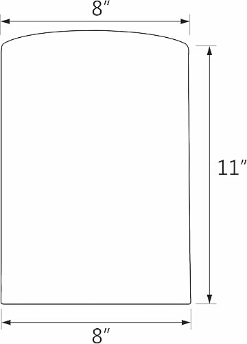 Miniatura 4 de Aspen Creative 31300, pantalla contemporánea de tambor, 8 pulgadas superior x 8 pulgadas inferior x 11 pulgadas de altura, tela de seda sintética