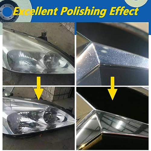 SALI 10 unidades de discos de pulido angulares de lana de 125 mm, accesorio de pulido, amoladora angular, disco flexible, disco de pulido, herramienta para vidrio, cerámica, plástico, coche - imagen 3