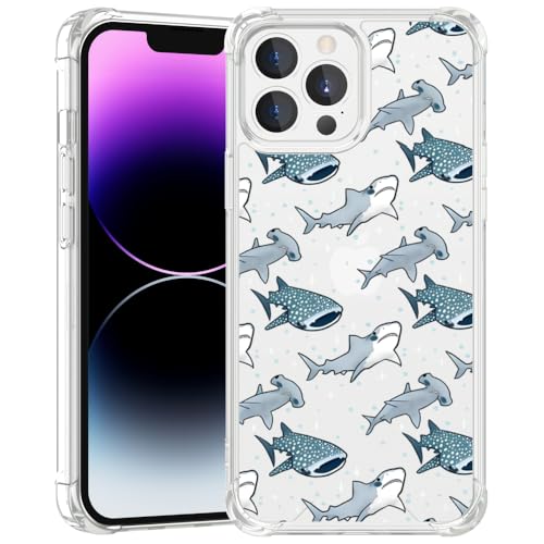 Coque requin iPhone 14 Pro Max protection transparente souple homme femme
