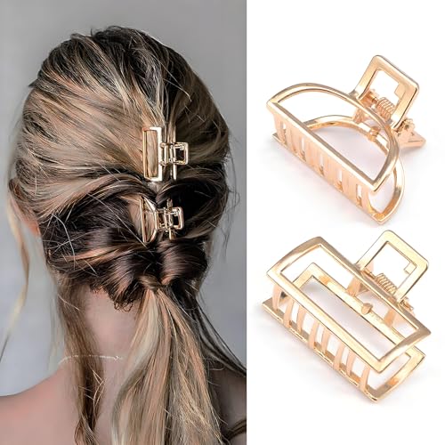 2 Pcs Gold Hair Clips Small Metal Claw Clips miniatura 1