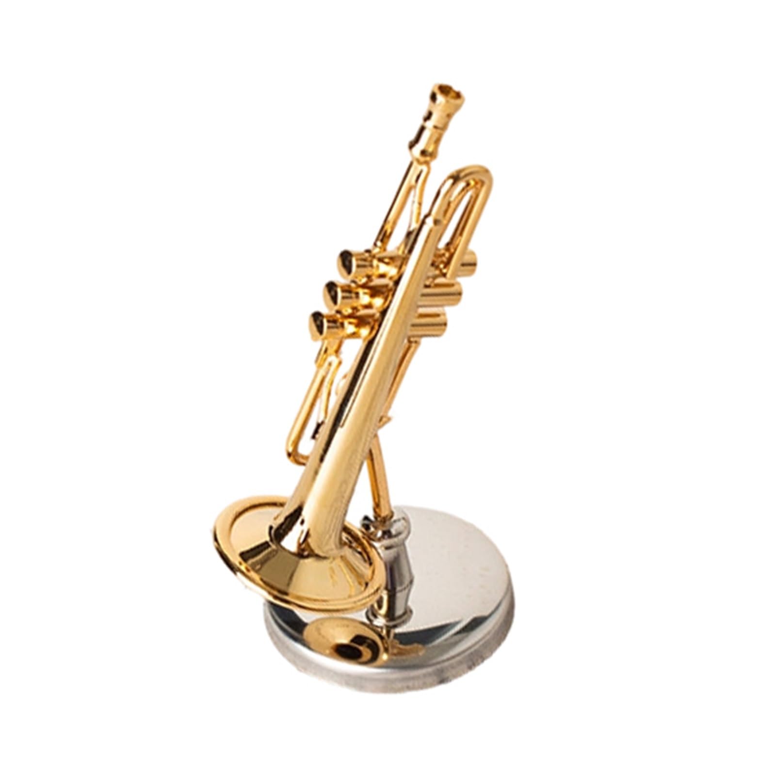 ZXFJYUIP Gilded Bronze Trumpet Model Western Musical Instrument Wind Ornament(6.5CM)