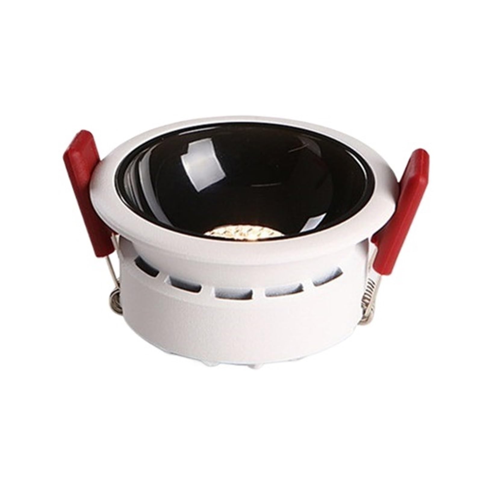 Reflektor LED do zabudowy z technologią COB, antyodblaskowy, oświetlenie wewnętrzne, lampa sufitowa, 7/12/15/18/20W, AC90~260V (biały/czarny, COLD WHITE-NO DIMMING-12W)