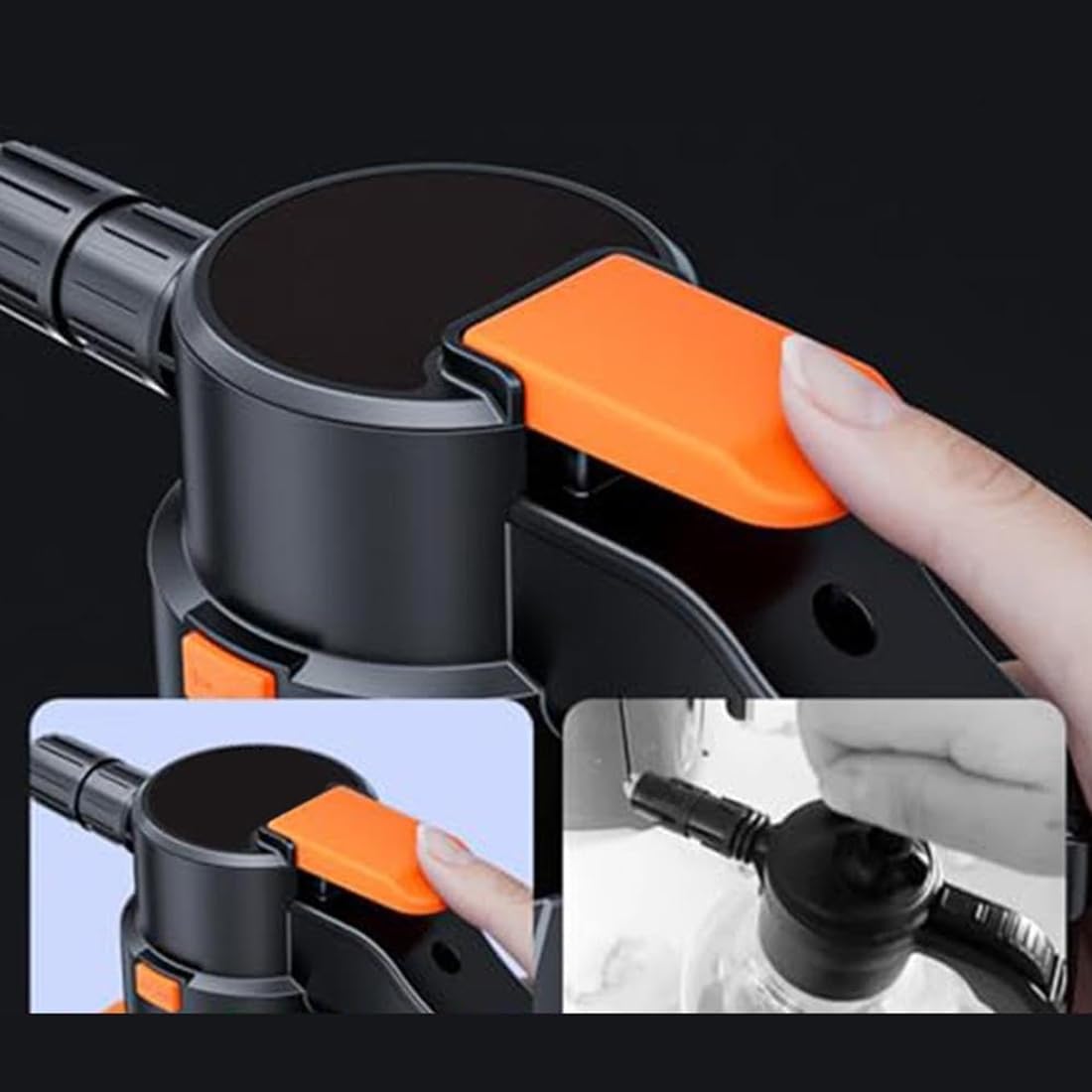 Elektrischer Schaumsprüher für Autowäsche - 2L Wiederaufladbarer Snow Foam Sprayer, Akku Schaumkanone & Pumpsprüher für Fahrzeugaufbereitung, Autopflege & Gartenbewässerung (A)