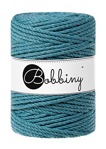 Bobbiny Corde Macramé Torsadée XXL 5mm (Teal) 100m