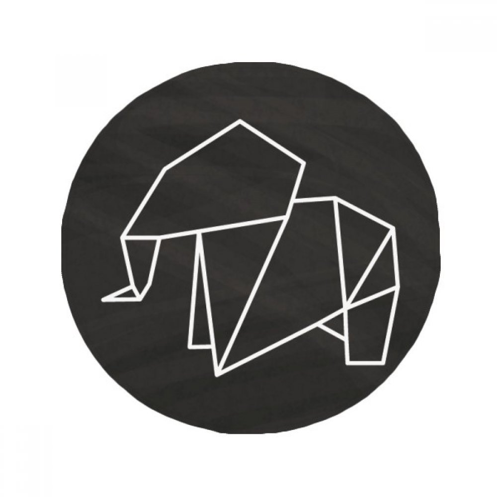 Tapis éléphant origami antidérapant pour la salle de bain