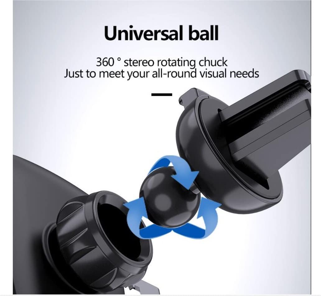 Samochodowy Uchwyt na Telefon Uchwyt samochodowy do telefonu Air Vent Clip Mount Mobile Stand Smartphone GPS Support Uchwyt na Telefon do Samochodu (Blue : Black)
